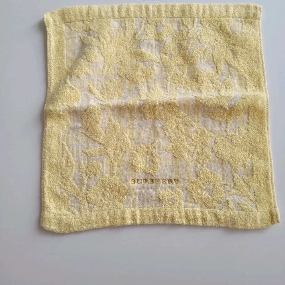 Vintage Burberry Authentic Hand Towels Lot Of 3 Pink Yellow Cotton Bundle‎
